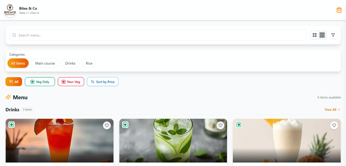 Restaurant Management System Screenshot 3